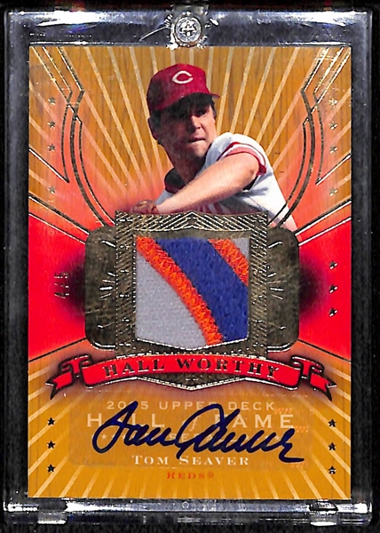 2005 Upper Deck Hall Of Fame Tom Seaver Autograph Patch Card #4/5